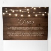 バーグンディ素朴フローラ3フォールド結婚式招待状 三つ折りプログラム (内部最初)