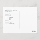 バーグンディ素朴ブルーウェディングRSVPポストカード ポストカード (裏面)