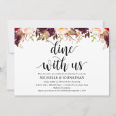 バーグンディ素朴ポスト結婚式招待状カード 招待状 (正面)