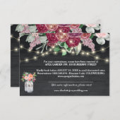 バーグンディ素朴メイスンジャイルライツ結婚ズ詳細 エンクロージャーカード (正面/裏面)