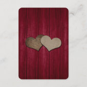 バーグンディ素朴メイソンジャールウッドアコモデーションカード エンクロージャーカード (裏面)