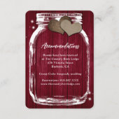 バーグンディ素朴メイソンジャールウッドアコモデーションカード エンクロージャーカード (正面)