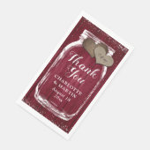 バーグンディ素朴メイソンジャール木材ありがとうござ結婚う (コーナー)