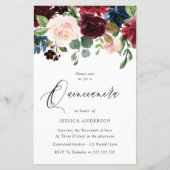 バーグンディ素朴レッドバジェットキンセアニェラ招待状 (正面)