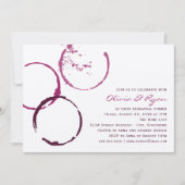 バーグンディ素朴ワインステインリハーサルディナー 招待状 (正面)