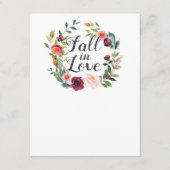 バーグンディ素朴秋インラブフローラリース アドバイスカード (正面)