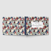 バーグンディ結婚ネイビーズゲストブック ゲストブック (全面)