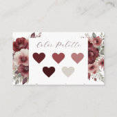 バーグンディ結婚フローラの儀式服装服装規定 エンクロージャーカード (裏面)