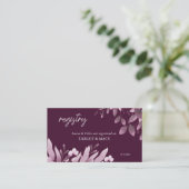 バーグンディ葉ビック結婚の登録カード エンクロージャーカード (スタンド正面)