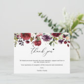 バーグント花葬式サンキューカード サンキューカード (スタンド正面)