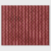 バーグンビクトリアンディと金ゴールドストライプ ラッピングペーパー (フラット)