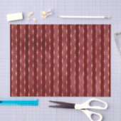 バーグンビクトリアンディと金ゴールドストライプ 薄葉紙 (クラフト)