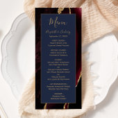 バーグンモダンディ金ゴールドアゲイトネイビー結婚ブルーのメニュー メニュー