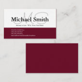 バーグンモダンディ·イニシャル-名刺 名刺 (正面/裏面)