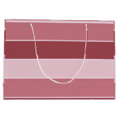 バーグン淡い色のディストライプ ラージペーパーバッグ (裏面)