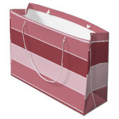 バーグン淡い色のディストライプ ラージペーパーバッグ (裏面アングル)