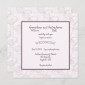 バーグン淡い色のディ抽象芸術 招待状 (正面/裏面)