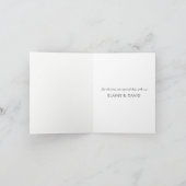 バーグン素朴ディひまわりサンキューカード 招待状 (内部)