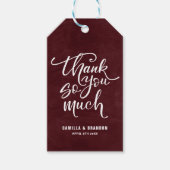 バーグン素朴ディサンキューシューレタリング ギフトタグ (正面)