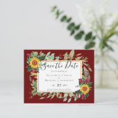 バーグン素朴ディバラひまわり保存の日付ポー ポストカード (スタンド正面)