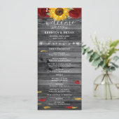 バーグン素朴ディバラ金ゴールドひまわり結婚の プログラム (スタンド正面)