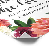 バーグン素朴ディ秋結婚フローラの共有ザ・ラブ ポスター (角)