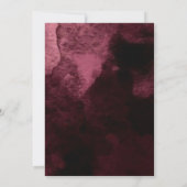 バーグン結婚ディのアゲート&金ゴールド王室ののボ結婚ルド 招待状 (裏面)