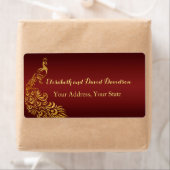 バーグ王室のンディ金ゴールド結婚ピーコック住所 シール (インサイチュ)