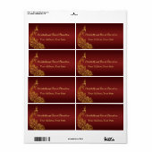 バーグ王室のンディ金ゴールド結婚ピーコック住所 シール (フルシート)