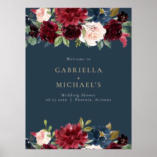 バーグ素朴ンディと海軍のフローラウェディングシャワー ポスター (正面)