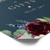 バーグ素朴ンディと海軍のフローラカードとギフトサイン ポスター (角)