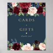 バーグ素朴ンディと海軍のフローラカードとギフトサイン ポスター (正面)