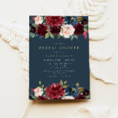 バーグ素朴ンディと海軍のフローラブライダルシャワー 招待状