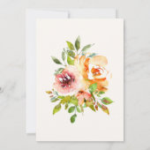 バーグ素朴ンディの国のフローラ結婚は全て一つで 招待状 (裏面)