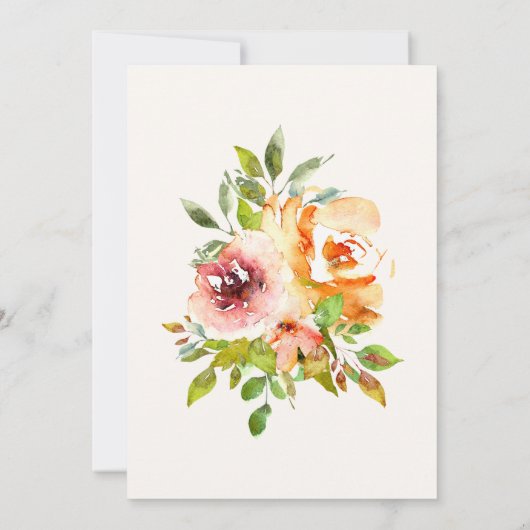 バーグ素朴ンディの国のフローラ結婚は全て一つで 招待状 (裏面)