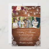 バーグ素朴ンディフローラの瓶のライト3写真結婚の 招待状 (正面)