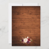 バーグ素朴ンディフローラの瓶のライト3写真結婚の 招待状 (裏面)