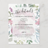 バーグ素朴ンディフローラウォーター結婚カラーの詳細 エンクロージャーカード (正面)