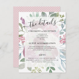 バーグ素朴ンディフローラウォーター結婚カラーの詳細 エンクロージャーカード