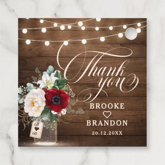 バーグ素朴ンディフローラメイスン結婚ズ・ジャー フェイバータグ (裏面)