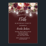 バーグ素朴ンディフローラライト15誕生日 招待状<br><div class="desc">リトルかわいらしベイリー店で誕生日招待状をもっと!</div>