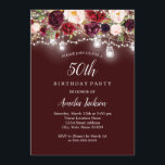 バーグ素朴ンディフローラライト50誕生日 招待状<br><div class="desc">リトルかわいらしベイリー店で誕生日招待状をもっと！</div>