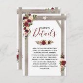 バーグ素朴ンディフローラ結婚詳細 エンクロージャーカード (正面/裏面)