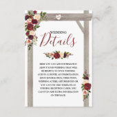 バーグ素朴ンディフローラ結婚詳細 エンクロージャーカード (正面)