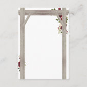 バーグ素朴ンディフローラ結婚詳細 エンクロージャーカード (裏面)