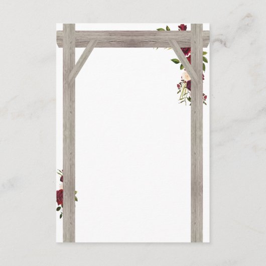 バーグ素朴ンディフローラ結婚詳細 エンクロージャーカード (裏面)