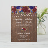 バーグ素朴ンディ海軍ウォーターカラーウッドバラ結婚ズ 招待状 (スタンド正面)