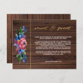 バーグ素朴ンディ海軍金ゴールドフローラミート&あいさつEncl エンクロージャーカード (正面/裏面)