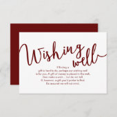 バーグ素朴ンディ脚結婚本，ウィッシング·ウェル エンクロージャーカード (正面/裏面)