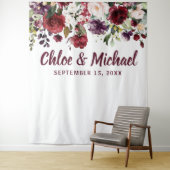 バーグ素朴ンディ赤フォトブース結婚の背景 タペストリー (インサイチュ)